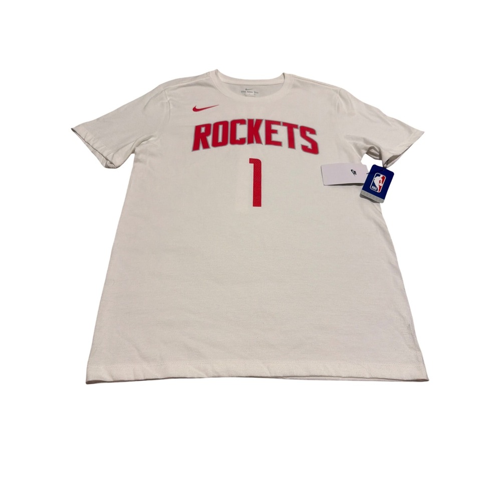 Nike Houston Rockets Amen Thompson NBA T-Shirt White Mens Small DR6376-106